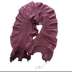 LOFT Purple Ruffled Scarf Elegant Wrap
